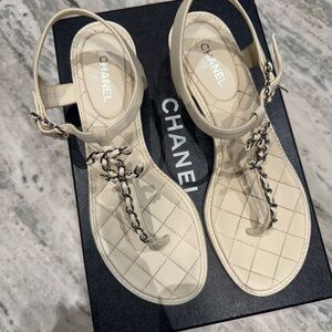 Chanel Beige Women's Sandals